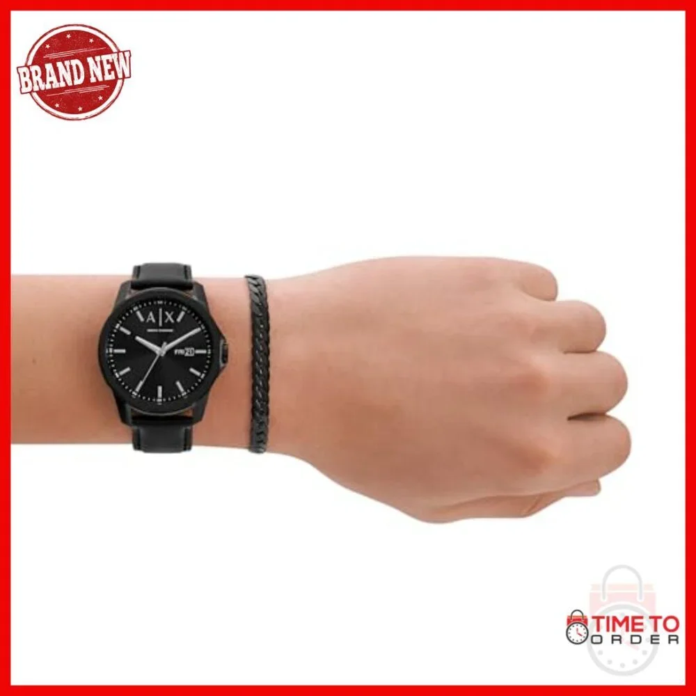 Men's Chronograph Watch, Leather Band, Stainless Steel, Water Resistant